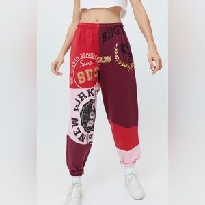 BDG Urban Outfitter Patchwork Collegiate Sweatpants